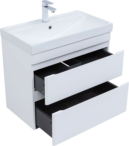 Тумба под раковину Aquanet Слим 70 00346048 белый сатин Тумба под раковину Aquanet Слим 70 00346048 белый сатин