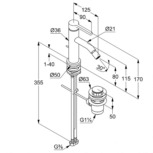Смеситель для биде Kludi NOVA FONTE Pura 202165315 белый матовый Смеситель для биде Kludi NOVA FONTE Pura 202165315 белый матовый
