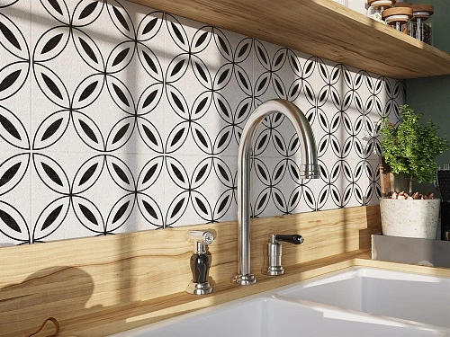 Керамогранит Cersanit Stream лепестки белый 29,8x29,8 SM4A055 Керамогранит Cersanit Stream лепестки белый 29,8x29,8 SM4A055