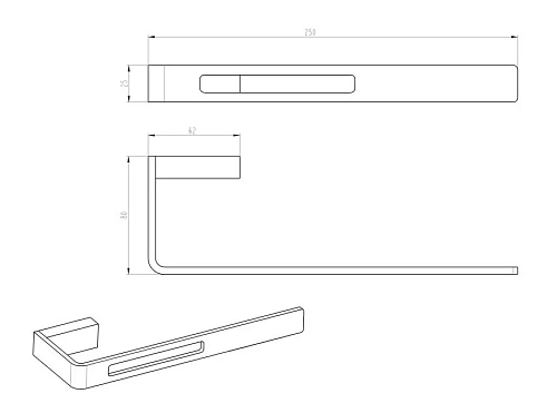 Полотенцедержатель Boheme Gold & black Q 10945-G-B Полотенцедержатель Boheme Gold & black Q 10945-G-B