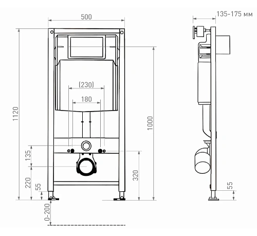 Инсталляция для унитаза Salini Puro 30P1WFST111 Инсталляция для унитаза Salini Puro 30P1WFST111