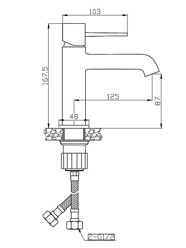 Смеситель для раковины Orange Karl M05-021w белый Смеситель для раковины Orange Karl M05-021w белый