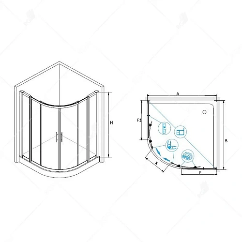Душевой уголок RGW Hotel HO-512 (HO-51 + 2Z-42) 030651222-11 Душевой уголок RGW Hotel HO-512 (HO-51 + 2Z-42) 030651222-11