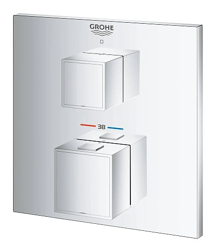 Смеситель для душа GROHE Grohtherm Cube, хром (24153000) внешняя часть термостата Смеситель для душа GROHE Grohtherm Cube, хром (24153000) внешняя часть термостата