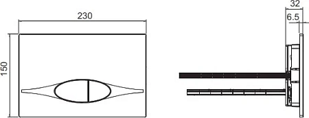 Клавиша смыва Jacob Delafon хром, глянцевая, пластик, механическая E29027-CP Клавиша смыва Jacob Delafon хром, глянцевая, пластик, механическая E29027-CP
