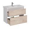Тумба под раковину Lemark COMBI 100 см подвесная/напольная, дуб кантри/белый LM03C100T-dub Тумба под раковину Lemark COMBI 100 см подвесная/напольная, дуб кантри/белый LM03C100T-dub