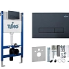 Комплект унитаза Timo SOLI TWC-01+FP-003MB+TK-303MB черный с инсталляцией, клавишей смыва INARI черная матовая с шумоизоляцией и креплениями Комплект унитаза Timo SOLI TWC-01+FP-003MB+TK-303MB черный с инсталляцией, клавишей смыва INARI черная матовая с шумоизоляцией и креплениями
