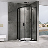 Душевой уголок ABBER Schwarzer Diamant AG01090B 90x90 см универсальный, профиль черный, стекло прозрачное Душевой уголок ABBER Schwarzer Diamant AG01090B 90x90 см универсальный, профиль черный, стекло прозрачное