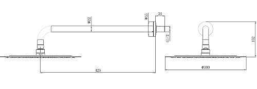 Верхний душ Allen Brau Priority 5.31A17-MG графит брашированный Верхний душ Allen Brau Priority 5.31A17-MG графит брашированный