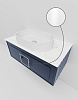 Тумба под раковину La Fenice Cubo Blu Grigio 90 NFNC-01-CUB-BG-90-2-GG синяя матовая с белой ручкой и белой столешницей