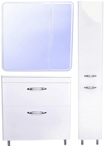 Тумба под раковину Style Line Каре 80 (2 ящ.) Люкс белая, PLUS СС-00002267 Тумба под раковину Style Line Каре 80 (2 ящ.) Люкс белая, PLUS СС-00002267