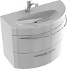 Картинка анонса товара «тумба под раковину de aqua эскалада 100 l белый, подвесная с ручкой 00186739»