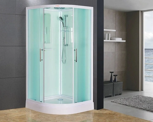 Душевая кабина Esbano ELEGANCIA (ESKL110CR) полукруглая с крышей и LED освещением ES-L110CR 110x110x210 Душевая кабина Esbano ELEGANCIA (ESKL110CR) полукруглая с крышей и LED освещением ES-L110CR 110x110x210