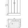 Душевая кабина Parly EC831 800x800 профиль белый, стекло тонированное Душевая кабина Parly EC831 800x800 профиль белый, стекло тонированное