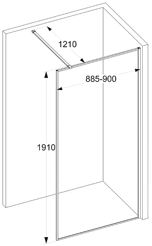 Душевая перегородка Ceruttispa STRIP T90 без поддона 90x190 Душевая перегородка Ceruttispa STRIP T90 без поддона 90x190