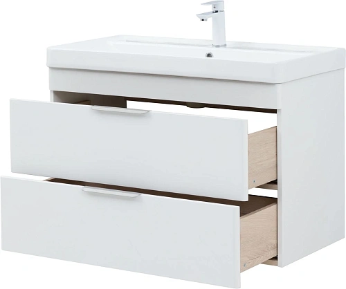 Тумба под раковину Aquanet Ирис New 90 белый глянец 00336311 подвесная Тумба под раковину Aquanet Ирис New 90 белый глянец 00336311 подвесная