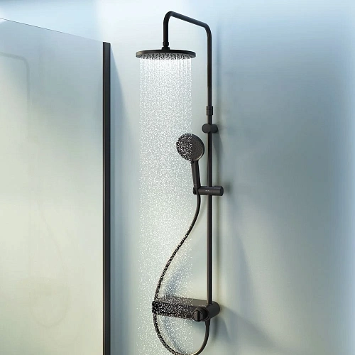 Душевая система AM.PM X-Joy F0785A622 верхний душ 220мм, черный Душевая система AM.PM X-Joy F0785A622 верхний душ 220мм, черный