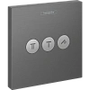 Переключатель потоков Hansgrohe ShowerSelect, скрытого монтажа, для 3 потребителей 15764340, шлифова Переключатель потоков Hansgrohe ShowerSelect, скрытого монтажа, для 3 потребителей 15764340, шлифова