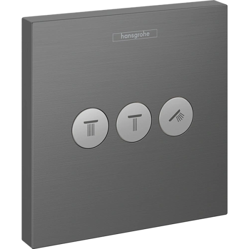 Переключатель потоков Hansgrohe ShowerSelect, скрытого монтажа, для 3 потребителей 15764340, шлифова Переключатель потоков Hansgrohe ShowerSelect, скрытого монтажа, для 3 потребителей 15764340, шлифова