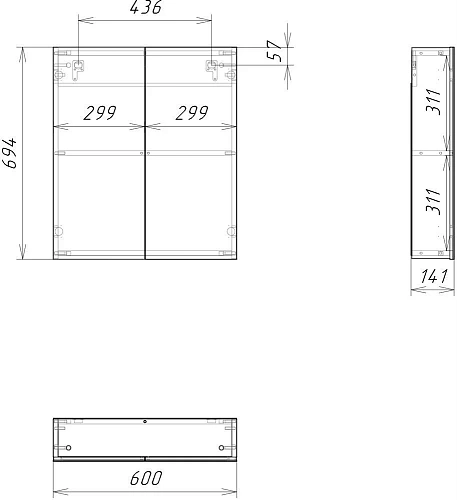 Тумба с раковиной DIWO Архангельск 60 дуб сонома 569755 Тумба с раковиной DIWO Архангельск 60 дуб сонома 569755