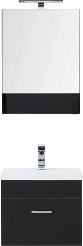 Комплект мебели Aquanet Верона NEW 50 черный (подвесной 1 ящик) 00231054 Комплект мебели Aquanet Верона NEW 50 черный (подвесной 1 ящик) 00231054