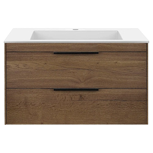 Тумба под раковину Vincea Chiara 2D 800 подвесная, 2 выкатных ящика soft-close, T.Oak VMC-2C2800TO Тумба под раковину Vincea Chiara 2D 800 подвесная, 2 выкатных ящика soft-close, T.Oak VMC-2C2800TO