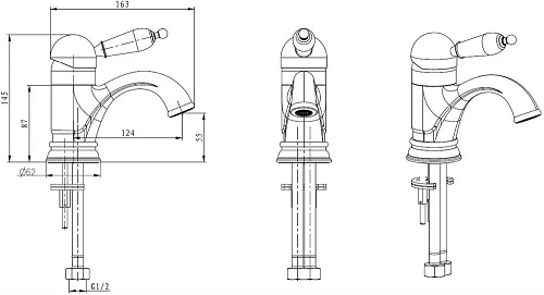 Смеситель для раковины Boheme CRYSTAL 281-CRST Смеситель для раковины Boheme CRYSTAL 281-CRST