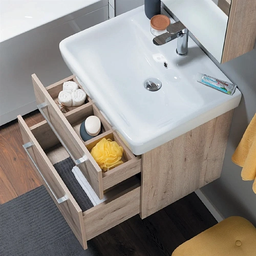 Тумба под раковину DREJA Q MAX, 80 см, подвесная, 2 ящика, дуб кантри 77.0008D Тумба под раковину DREJA Q MAX, 80 см, подвесная, 2 ящика, дуб кантри 77.0008D