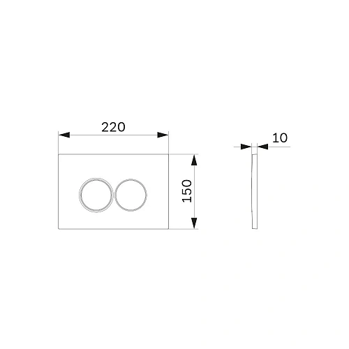 Клавиша смыва AM.PM ProC I070131 L пластик, хром матовый Клавиша смыва AM.PM ProC I070131 L пластик, хром матовый