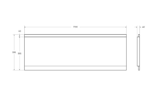 Экран для ванны фронтальный CEZARES EMP-170-SCR-W37 1700x595 белый Экран для ванны фронтальный CEZARES EMP-170-SCR-W37 1700x595 белый
