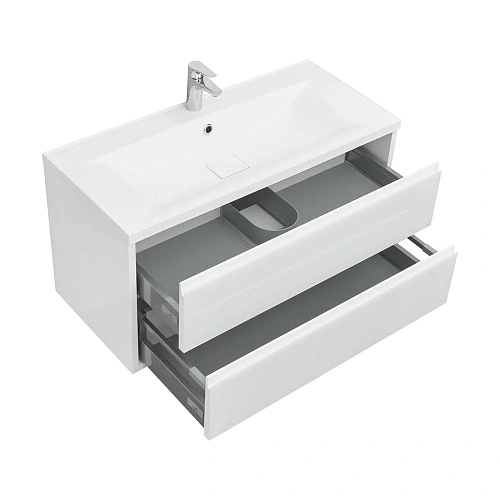 Тумба под раковину Aquaton Римини 100 белый глянец 1A232801RN010 NEW Тумба под раковину Aquaton Римини 100 белый глянец 1A232801RN010 NEW