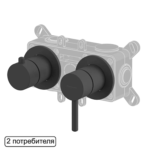 Смеситель для ванны WHITECROSS 2-Y1242BL черный матовый внешняя часть на 2 потребителя Смеситель для ванны WHITECROSS 2-Y1242BL черный матовый внешняя часть на 2 потребителя