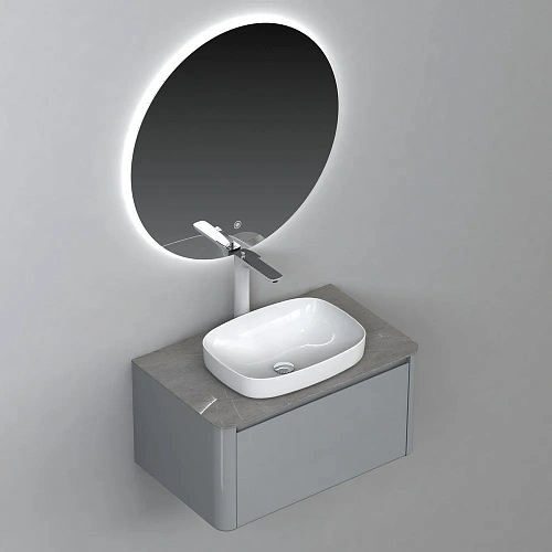 Тумба с раковиной Black&White U915.800 Blum металлический ящик, керамогранит / раковина (800x495x400 915800 Тумба с раковиной Black&White U915.800 Blum металлический ящик, керамогранит / раковина (800x495x400 915800