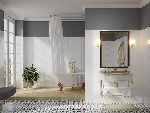 Вставка Cersanit Deco орнамент золотистый 29,8x59,8 DE2L381 Вставка Cersanit Deco орнамент золотистый 29,8x59,8 DE2L381