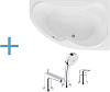 Картинка анонса товара «акриловая ванна aquanet capri 160x100 r (каркас + смеситель grohe bauedge 2511700a) 00203915 + 00176459 + 00240613»