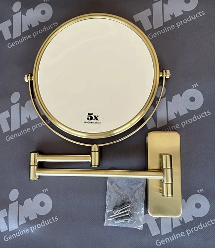 Зеркало косметическое Timo Selene 17076/17 золото матовое Зеркало косметическое Timo Selene 17076/17 золото матовое