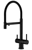 Смеситель для кухни Splenka S70.63.06 с гибким изливом с подключением к фильтру, черный