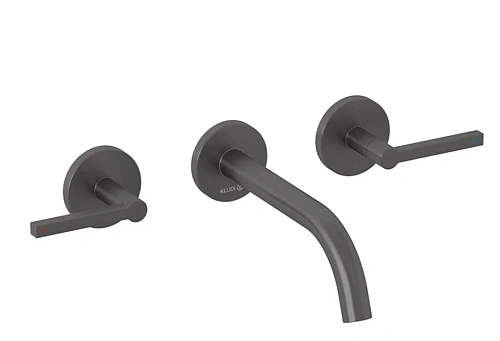 Смеситель для раковины Kludi NOVA FONTE 20144N215 настенный оружейная сталь Смеситель для раковины Kludi NOVA FONTE 20144N215 настенный оружейная сталь
