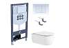 Комплект унитаза Aquatek SET ЕВРОПА New-INS23-009 4в1 с инсталляцией, клавишей смыва и сиденьем микролифт