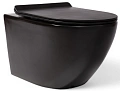 Унитаз подвесной CHARUS BLACK ESTELLA TORNADO EWC700-121ВТ безободковый c легкосъемным сиденьем микролифт Унитаз подвесной CHARUS BLACK ESTELLA TORNADO EWC700-121ВТ безободковый c легкосъемным сиденьем микролифт