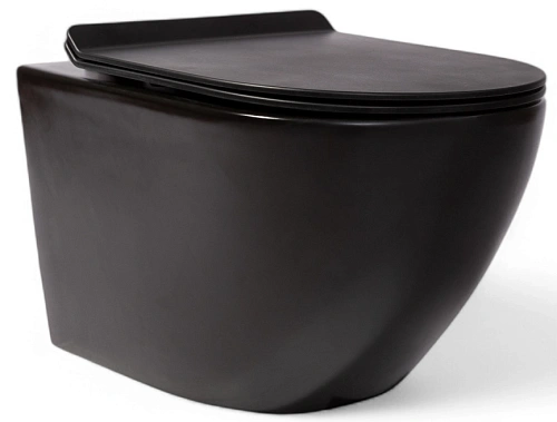 Унитаз подвесной CHARUS BLACK ESTELLA TORNADO EWC700-121ВТ безободковый c легкосъемным сиденьем микролифт Унитаз подвесной CHARUS BLACK ESTELLA TORNADO EWC700-121ВТ безободковый c легкосъемным сиденьем микролифт