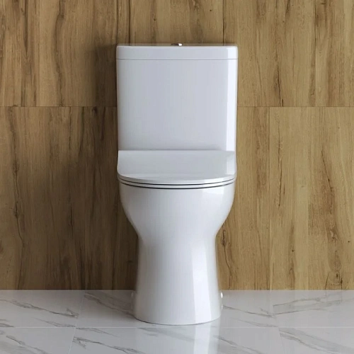 Унитаз напольный BelBagno STEAM BB130CPR/BB130SC безободковый с сиденьем Унитаз напольный BelBagno STEAM BB130CPR/BB130SC безободковый с сиденьем