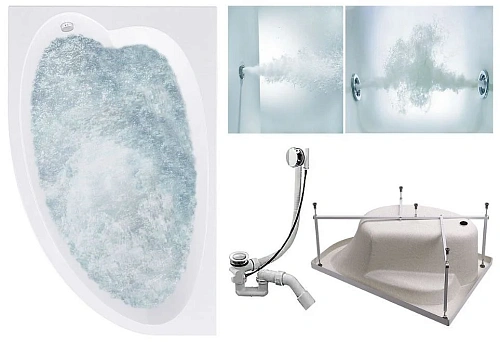 Акриловая ванна Timo IVA IVA1595L-KTIVA15-SPV1505-T-CM-T-BM 150x95 гидромассажная 6 джет, гидромассаж спины 3 джет Акриловая ванна Timo IVA IVA1595L-KTIVA15-SPV1505-T-CM-T-BM 150x95 гидромассажная 6 джет, гидромассаж спины 3 джет