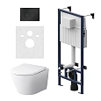 Комплект унитаза AM.PM Sense IS70138.741701 с инсталляцией, сиденьем микролифт и клавишей смыва Комплект унитаза AM.PM Sense IS70138.741701 с инсталляцией, сиденьем микролифт и клавишей смыва