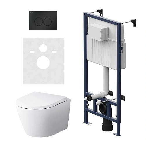 Комплект унитаза AM.PM Sense IS70138.741701 с инсталляцией, сиденьем микролифт и клавишей смыва Комплект унитаза AM.PM Sense IS70138.741701 с инсталляцией, сиденьем микролифт и клавишей смыва