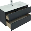 Тумба под раковину Aquanet Алвита New 100 2 ящика, антрацит 00277519 Тумба под раковину Aquanet Алвита New 100 2 ящика, антрацит 00277519