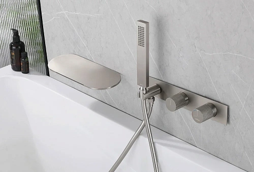 Смеситель для ванны ABBER Rund AF8731SP скрытого монтажа, сатин Смеситель для ванны ABBER Rund AF8731SP скрытого монтажа, сатин