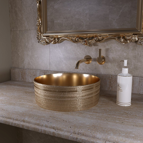 Раковина GROSSMAN Color GR-5010GG (355x355x115) золото Раковина GROSSMAN Color GR-5010GG (355x355x115) золото