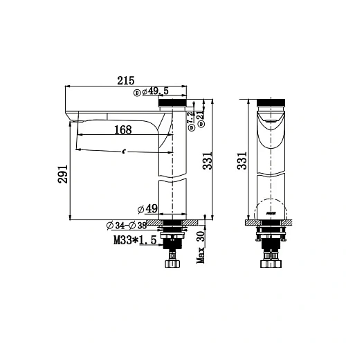 Смеситель для раковины ARROW AMP11872-1CP, хром Смеситель для раковины ARROW AMP11872-1CP, хром