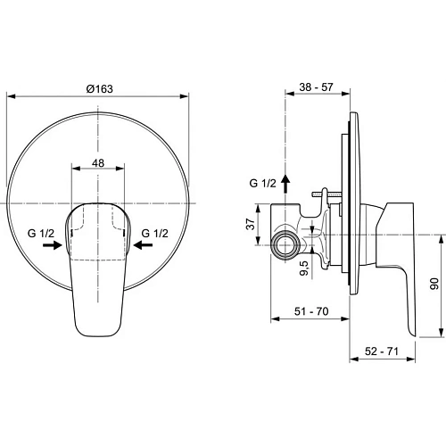Смеситель для душа Ideal Standard CERAPLAN III A6382AA Смеситель для душа Ideal Standard CERAPLAN III A6382AA